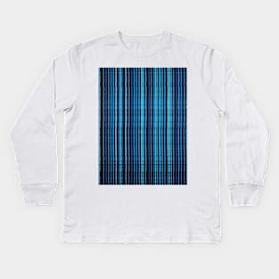 Painted Blue Lines Kids Long Sleeve T-Shirt